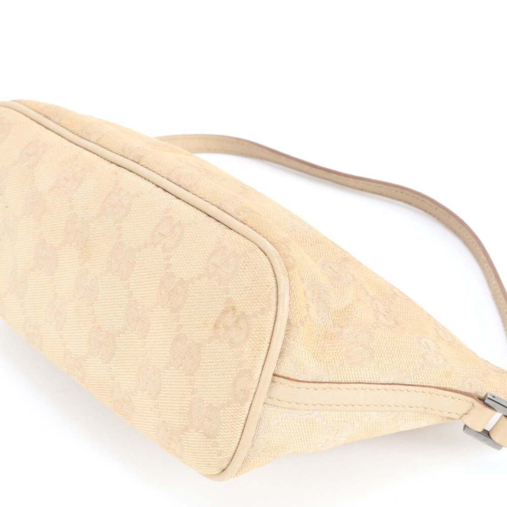 Gucci GG Canvas Beige 07198 Leather Shoulder Bag Handbag Pouch Women's - Picture 6 of 9
